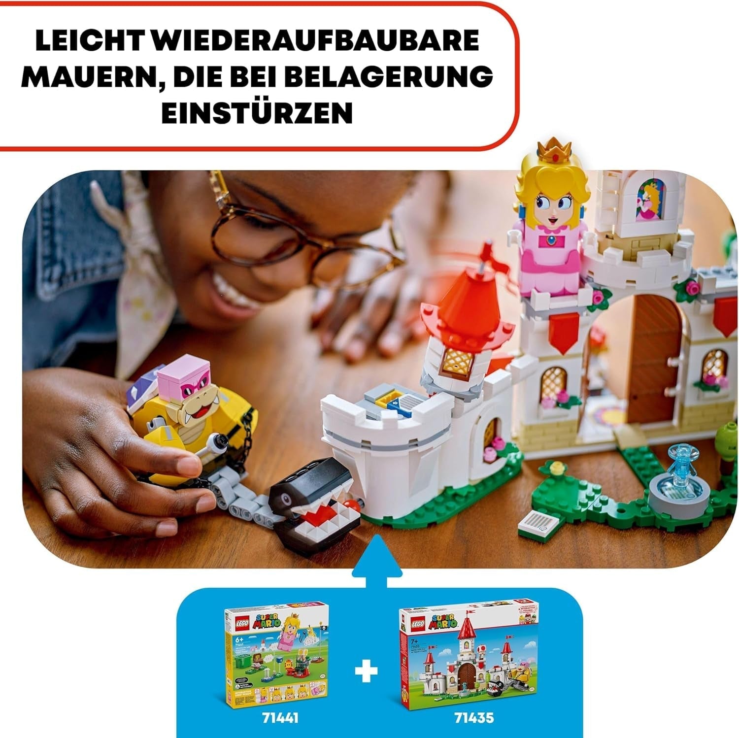 LEGO Super Mario Roy's Battle at the Mushroom Palace Dobrodružná sada s postavami Nintendo Dárek pro dívky, chlapce a hráče 7 let staré 71435 Stavebnice Besuche den LEGO-Store