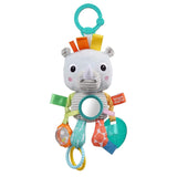 Bright Starts Stroller Toy Sloth - with Rattle, Mirror and Taggie Loops Baby Toys Naty Shop Rhinoceros