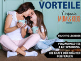 VITSTORM® BIO TEE Mom & Kids - Čaj pro ženy a kojící ženy - Rooibos, jablko, fenykl, meduňka, alchemilka, jahoda - Relaxační čaj - Ovocný a lahodný - Bez kofeinu - Bylinný čaj 100 g