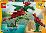 LEGO Creator 3v1 Zelený drak - Hračka - Promění se v mořského hada nebo Fénixe - Stavebnice zvířátek pro děti - Dárek pro chlapce a dívky od 9 let 31161 Stavebnice Besuche den LEGO-Store