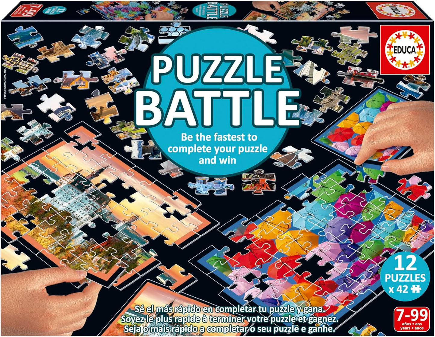 Educa - Puzzle Battlescapes. Autentická bitva kousků | Buďte první, kdo dokončí hádanku a stane se vítězem. Od 7 let (20121) Puzzle Naty Shop Travels