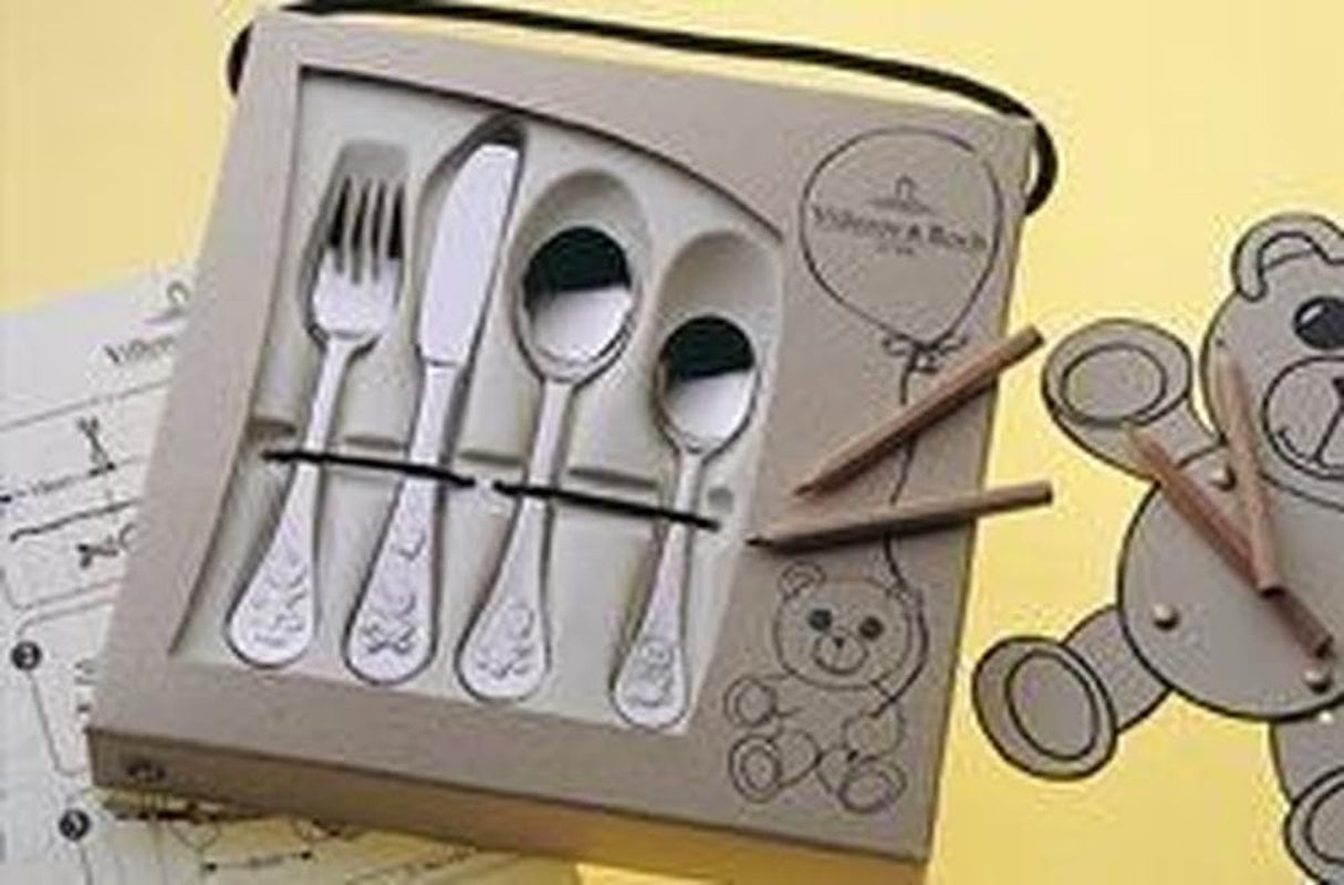 Villeroy And Boch Sada dětských příborů Teddy 4 kusy, nerez 18/10 Kitchen Naty Shop