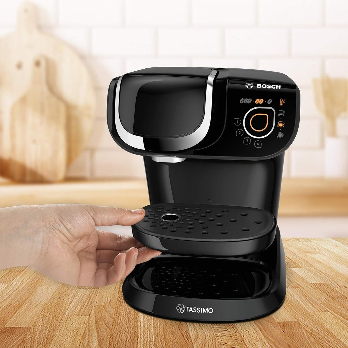 Espresso kávovar Tassimo My Way se 2 kapslemi TAS6502 s vodním filtrem, 70+ nápojů, přizpůsobení nápojů, rozmanitost kávy, snadné vaření, 1500 W, černá