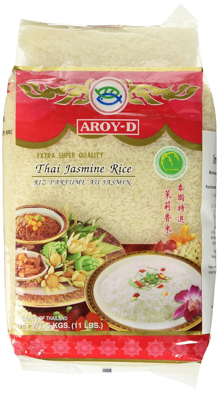 Aroy-D vonná rýže, dlouhozrnná rýže 100%, 1 balení (1 x 5 kg)