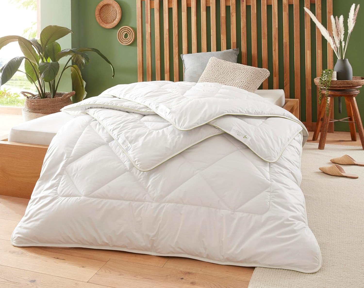 Badenia Trendline Eco Quilt Camel Lehká 155 X 220 Cm, bílá, certifikace Oeko-Tex, vyrobena podle německé normy kvality Peřiny a přikrývky Naty Shop 155 X 220 Lehká letní deka