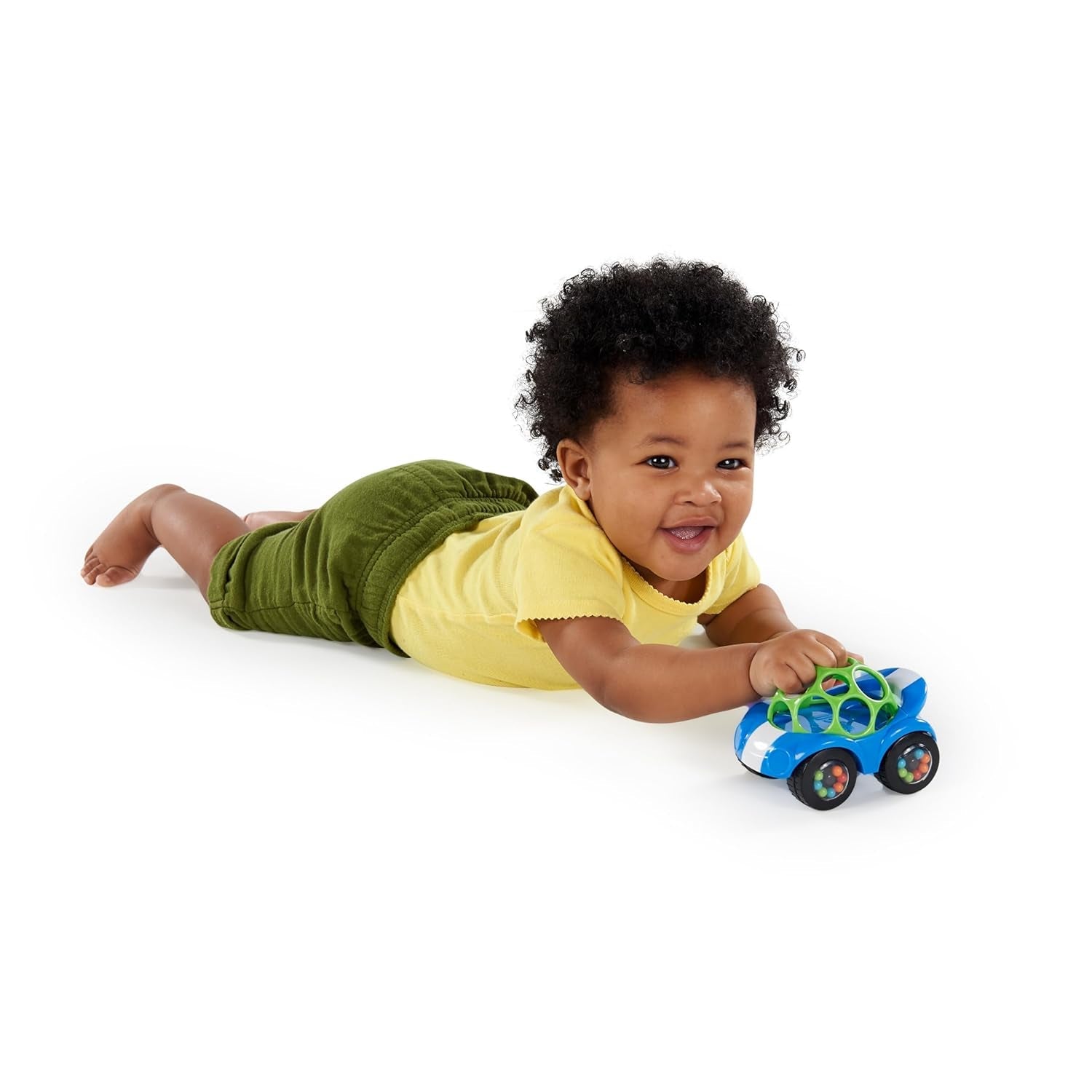 Bright Starts, Oball, Autíčko s chrastítkem, Green-Blue Baby Toys Naty Shop