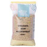 Wholefood Earth Organic Pohanka - 3 kg - Bez GMO - Vegan - Vysoký obsah vlákniny - Certifikované BIO
