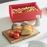 Alessi Mattina BG03 WG - Nerezový koš na chléb s epoxidovou pryskyřicí a bambusovým dřevem, teplá šedá Boxy na potraviny Naty Shop