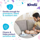 Kindii Feuchttücher Für Babies Und Kinder Čistá voda 99% - 99%Ige Zusammenzeit Auf Wasserbasis - Allantoin - Unparfümiert - Dermatologisch Getestet - Für Empfindliche Haut - 720 Stück - 12X60 Stück Naty Shop