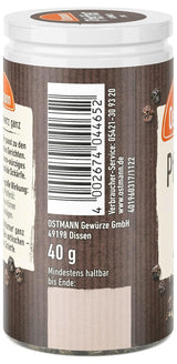 Ostmann Gewürze - Pfeffer schwarz ganz | 40 g v Der Streudose