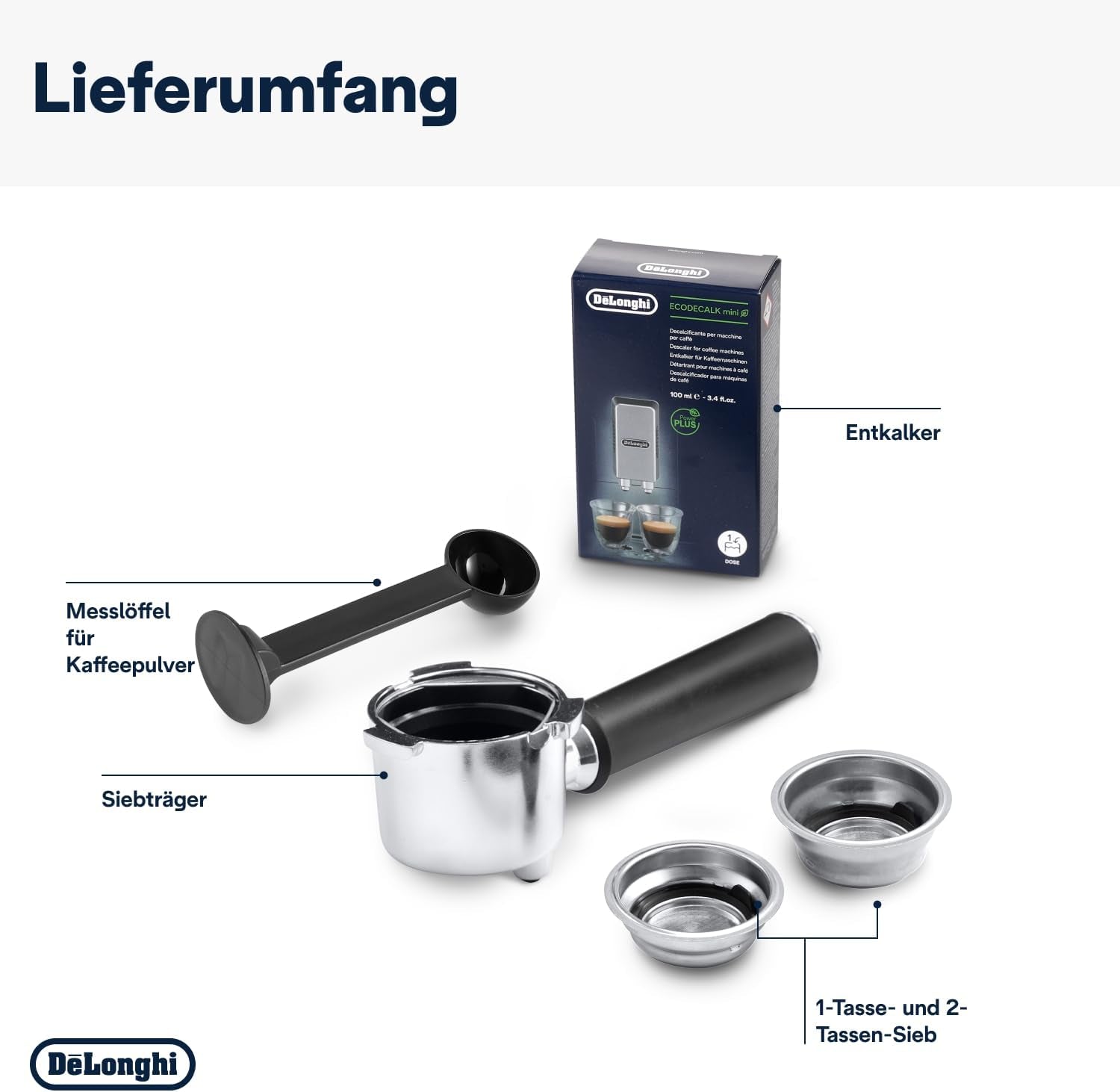 De'Longhi Dedica Style EC 685.B – Espresso kávovar s portafiltrem, espresso kávovar s profesionálním napěňovačem mléka, šířka pouze 15 cm, na mletou kávu nebo kapsle ESE, nádrž na vodu 1 l, černá