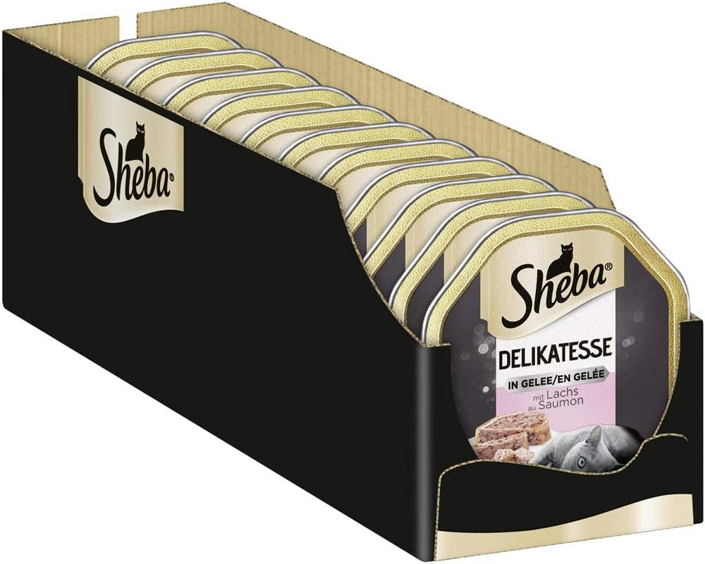 Sheba Mokré krmivo pro kočky, delikatesy v lososovém želé, 2 x 11 x 85 g