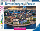 Ravensburger Puzzle Scandinavian Places 12000114 - Stockholm, Švédsko - 1000 dílkové puzzle pro dospělé a děti starší 14 let Puzzle Naty Shop Old Design