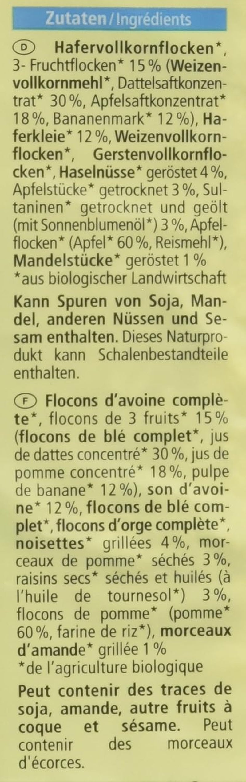 Bio Bircher müsli, veganské (1 x 500 g)