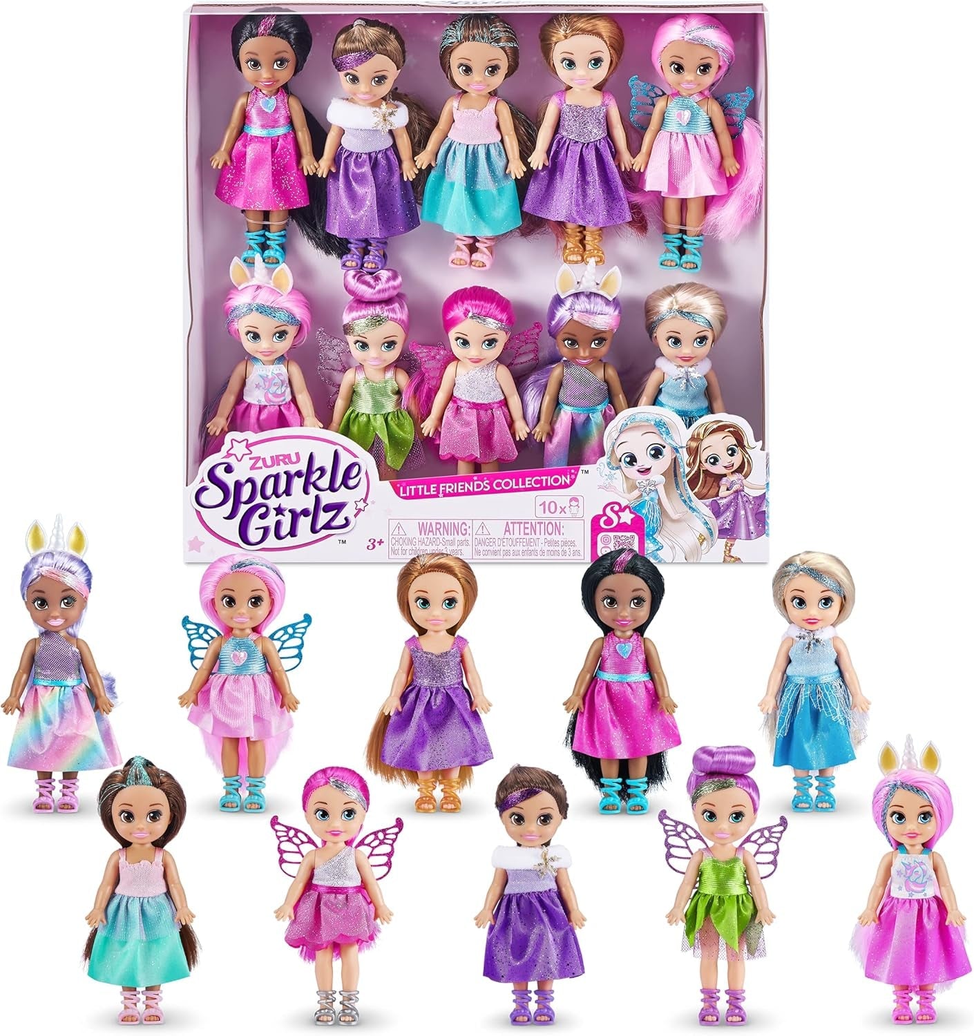 -Panenky-4,7"-Fantasy Little Friend Collection Sada 10 kusů