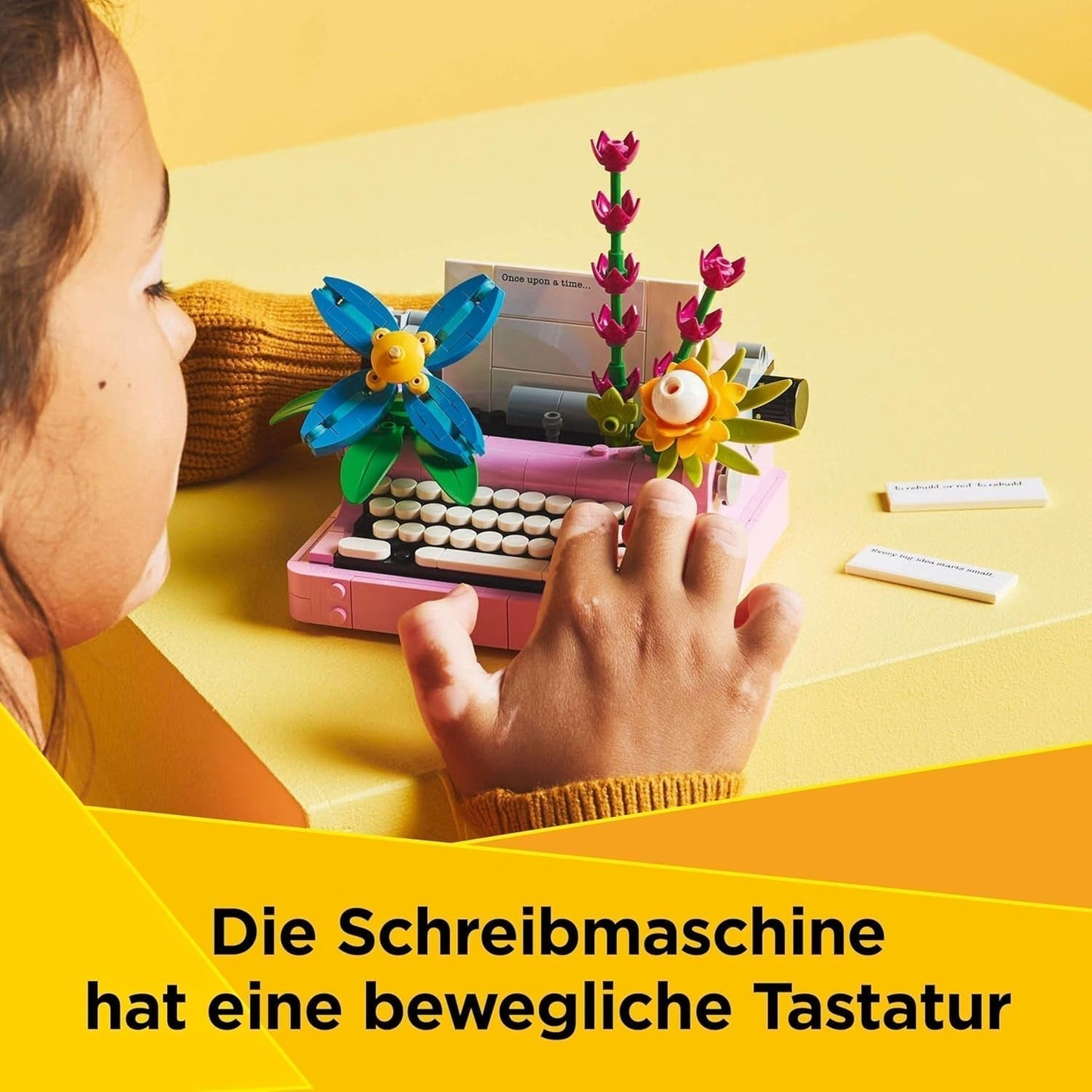 LEGO Creator 3v1 psací stroj s květinami - přeměnitelná hračka na model Keytar nebo na květináč se zápisníkem a perem - stavebnice - dárek pro dívky a kluky od 8 let 31169 Stavebnice Besuche den LEGO-Store