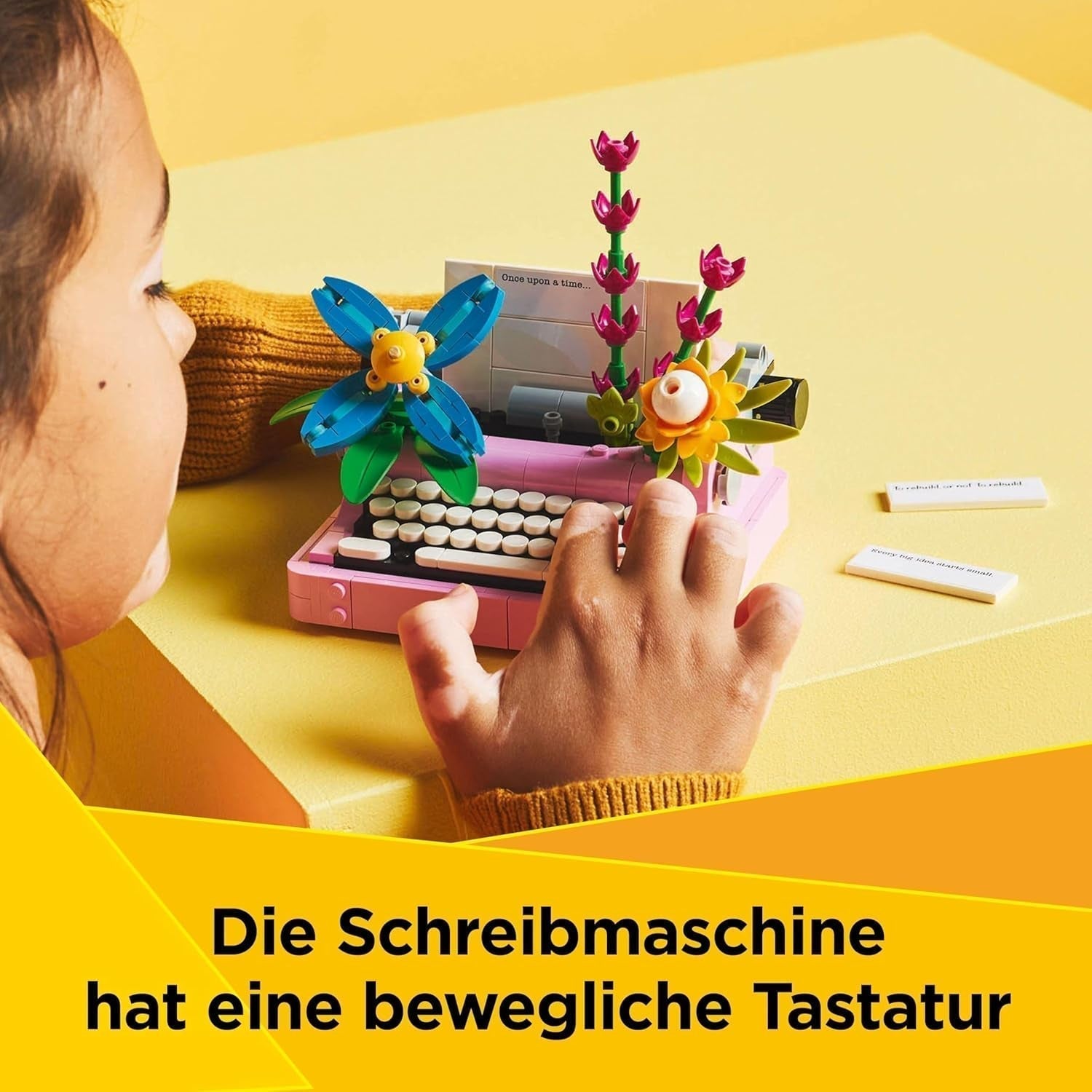 LEGO Creator 3v1 psací stroj s květinami - přeměnitelná hračka na model Keytar nebo na květináč se zápisníkem a perem - stavebnice - dárek pro dívky a kluky od 8 let 31169 Stavebnice Besuche den LEGO-Store