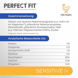 Mokré krmivo pro kočky Perfect Fit Sensitive 1+ s kuřecím masem v omáčce, 12 sáčků, 12 x 85 g - Prémiové vlhké krmivo pro citlivé kočky od 1 roku, bez pšenice a sóji, pro podporu trávení
