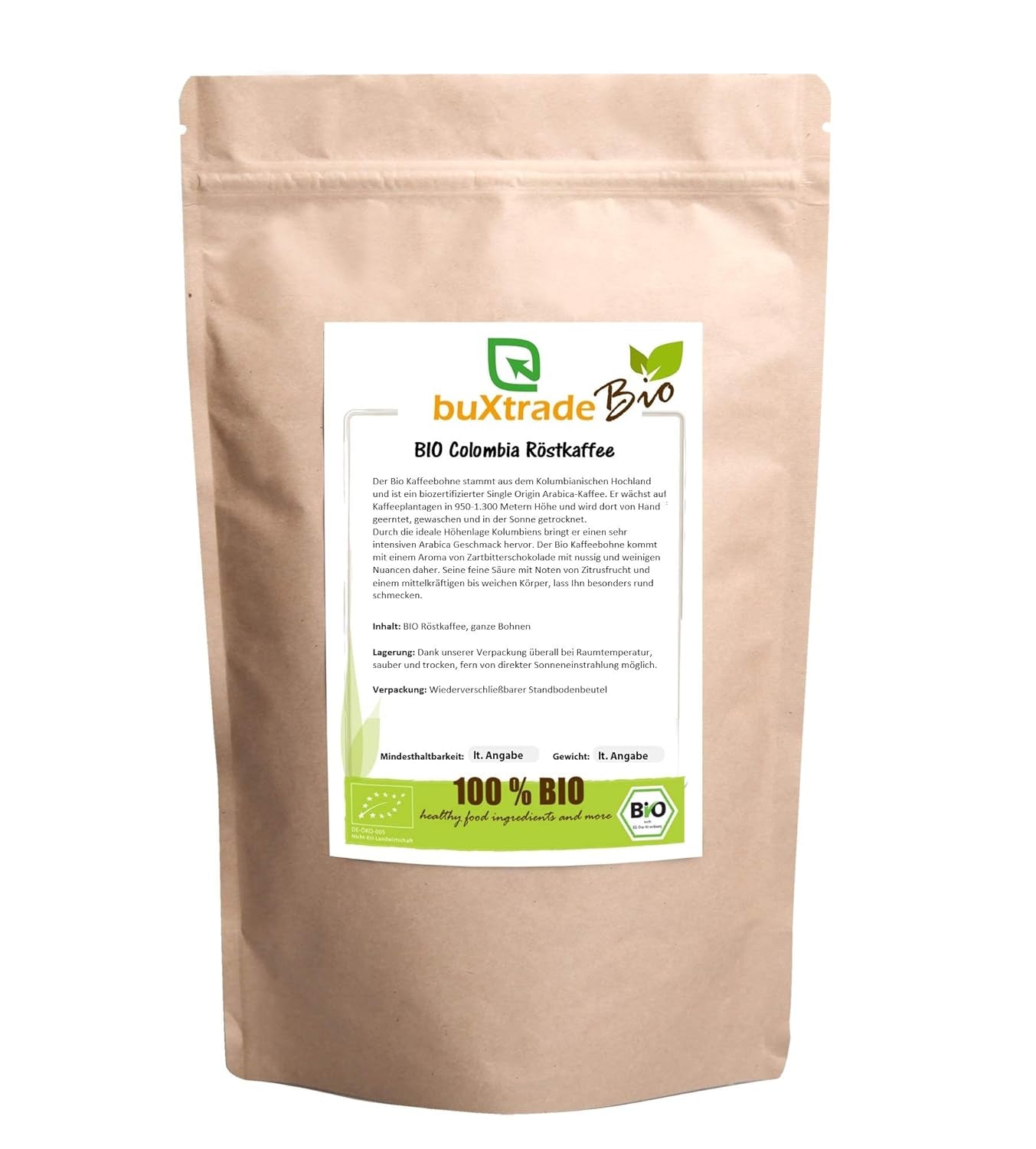 500 g | Organická pražená káva z Kolumbie | Káva | Kávová zrna | Kolumbie | Káva | Boxtrade