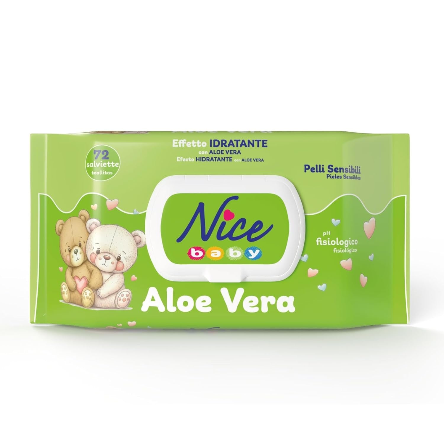 Čistící ubrousky pro děti a kojence - s aloe vera a arganovým olejem - dermatologicky testováno - fyziologická hodnota pH - maxi formát: balení 72 ubrousků - Pěkné