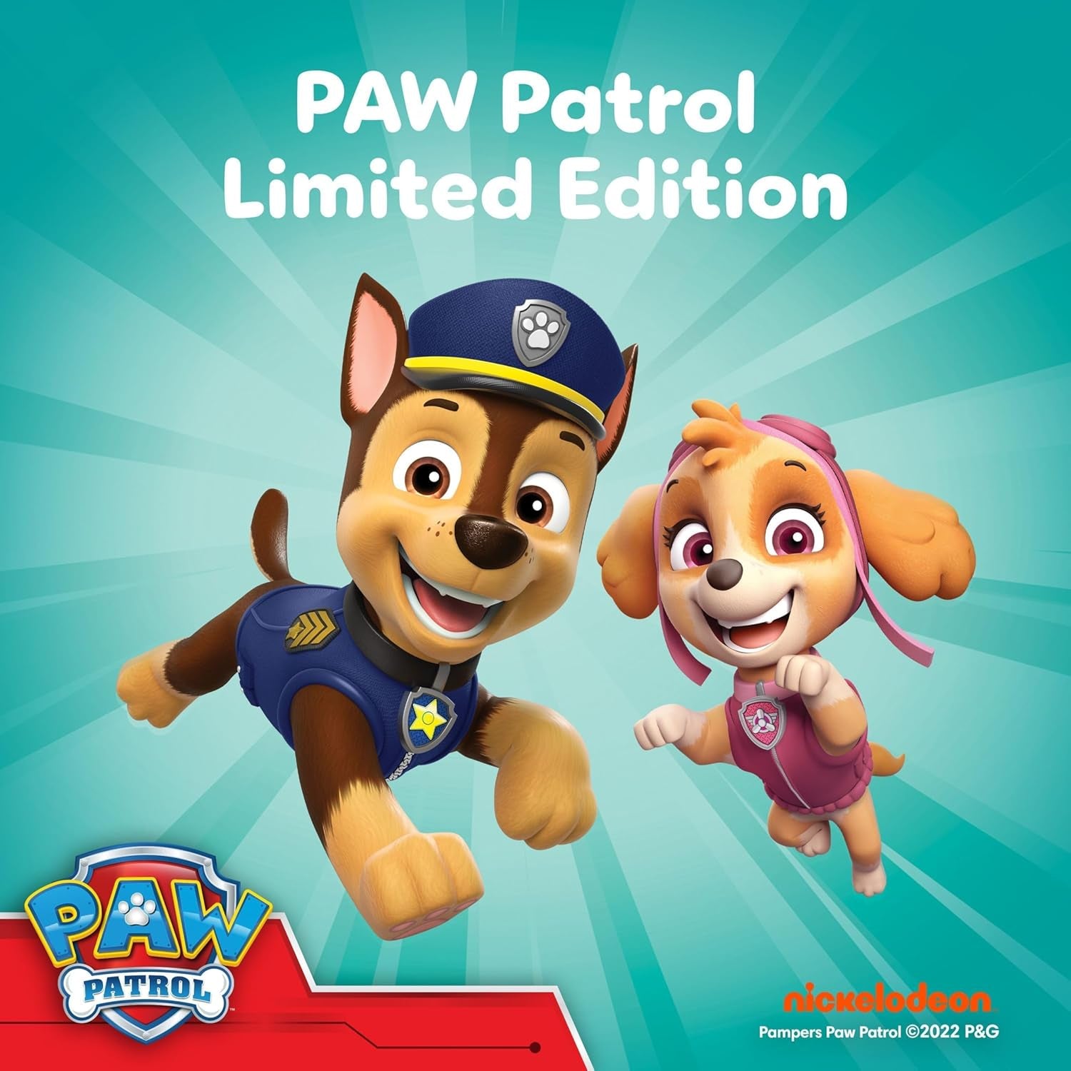 Pampers Baby Dry Pants Diaper Patrol Puppy Edition, velikost 5, plenky 160, 11 kg - 17 kg, nastavení 360° se zarážkou a ochranným systémem