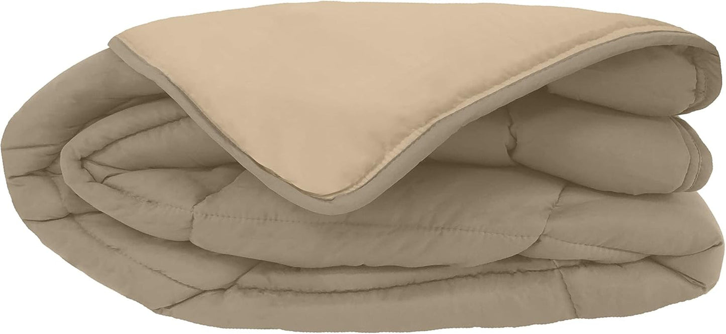 Couette CALGARY Chocolate/Corail 140 Peřiny a přikrývky Naty Shop 220X160X1 cm