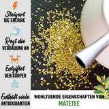 ORIGEENS BIO YERBA MATE S CITRONEM A ZÁZVOREM 200 G - Energizující čaj I Organický čaj Yerba Maté, nepražený, listy, bez stonků a prachu