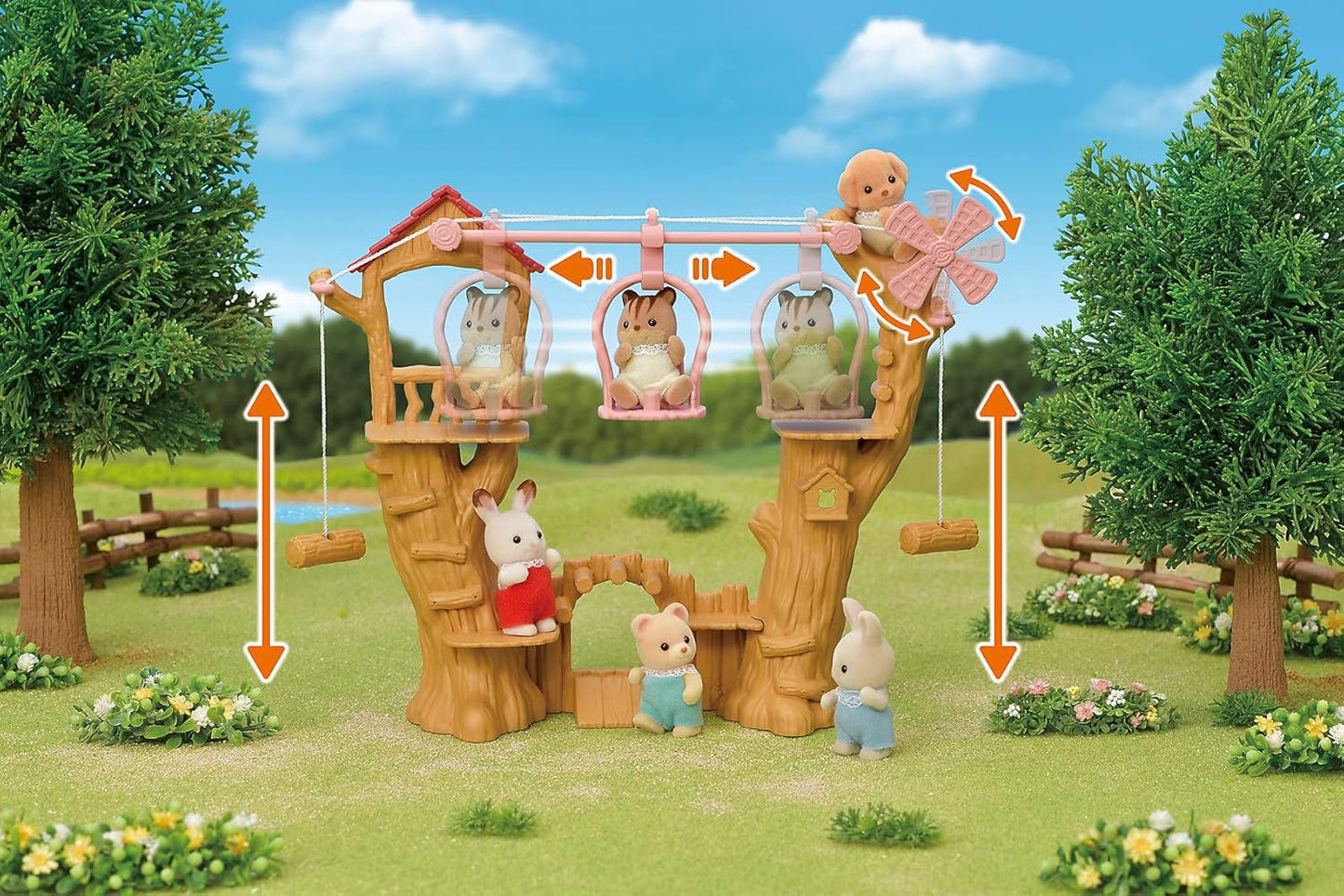 Dětská lanovka Sylvanian Families 5452 - Hrací sada domeček pro panenky