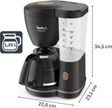 Espresso kávovar Tefal Includeo Filter, Espresso extrémně snadné použití, Vhodné pro praváky i leváky, Automatické otevírání víka, 1,25 l, 10 až 15 šálků, CM533811