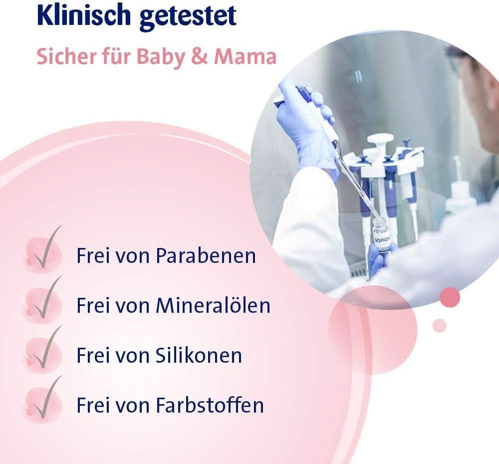 Sanosan Minimiser strií, klinicky testováno - prokazatelně redukuje strie po těhotenství, bez parafínového oleje, barviv, silikonů, 75 ml Kosmetika a kosmetika Naty Shop