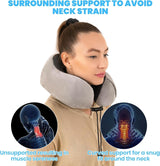 Polštář na krk Good Nite Polštář na krk Letadlo Polštář na krk Polštář na krk pro dospělé Polštář na krk do auta Polštář na hlavu Ergonomická paměťová pěna Lze prát s úzkými zády Nastavitelné šedé cestovní polštáře Naty Shop