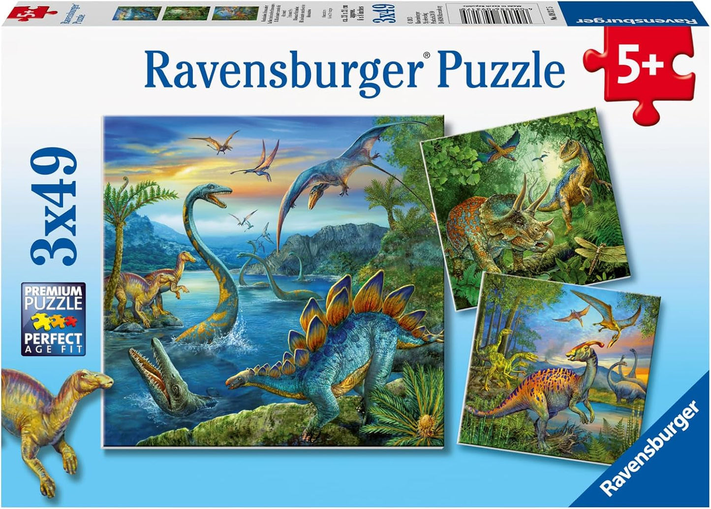 Puzzle Ravensburger pro děti - 09317 Fascinace dinosaurů - 3x49dílné puzzle pro děti od 5 let Puzzle Naty Shop Single