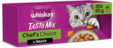 CHUTNÁ MIX WHISKAS Nassfutter v omáčce für Katzen 40 x 85 g Chef's Choice