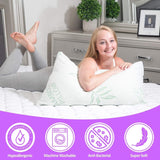 King Size 2 Pack Bambusový polštář – strouhaná paměťová pěna Nastavitelný polštář na spaní – záda, bříško, boční spánek, snímatelný potah, alternativa chlazení Hotel Down, King (2 balení) Standardní polštáře Naty Shop