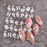 4 Blatt 3D Nálepka na nehty Frühling Blume Nagelaufkleber 5D Stereoskopisch Selbtklebend Nálepka na nehty Dekoration Nageldesign Zubehör