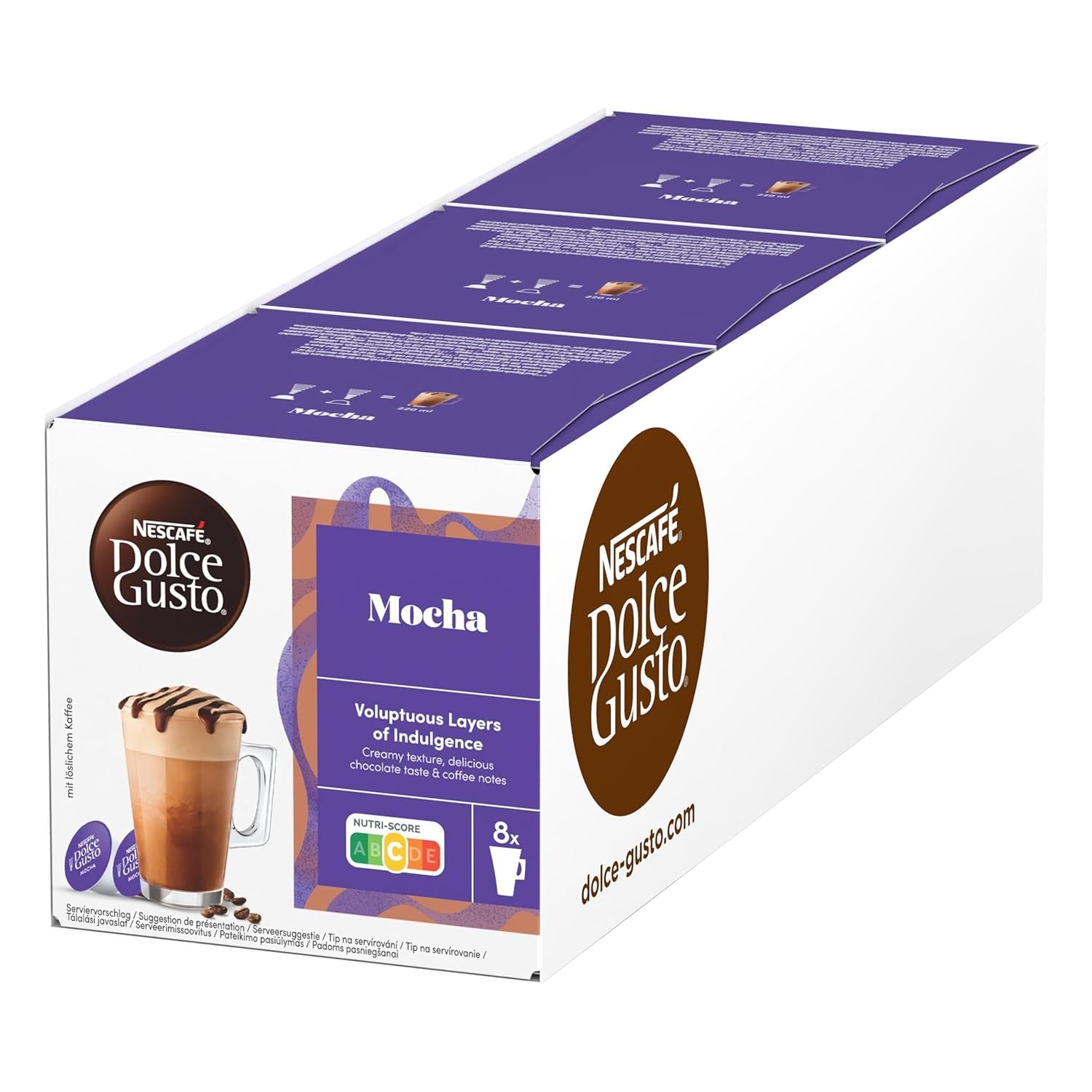 NESCAFÉ DOLCE GUSTO Mocha Kaffeekapseln 3er Pack (3 x 16 kapslí)