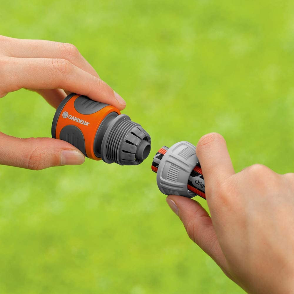 Sada spojek Gardena: Hadicová spojka pro prodloužení o 13 mm (1/2 palce) a 15 mm (5/8 palce) i při vysokém tlaku vody, snadná montáž (18283-20)