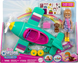 Barbie Chelsea Letadlová panenka a herní sada – pilotní panenka, letadlo, rukojeť a příslušenství příběhu, kola a vrtule s květinovou nohou, věk 3+, HTK38 Naty Shop Dolls
