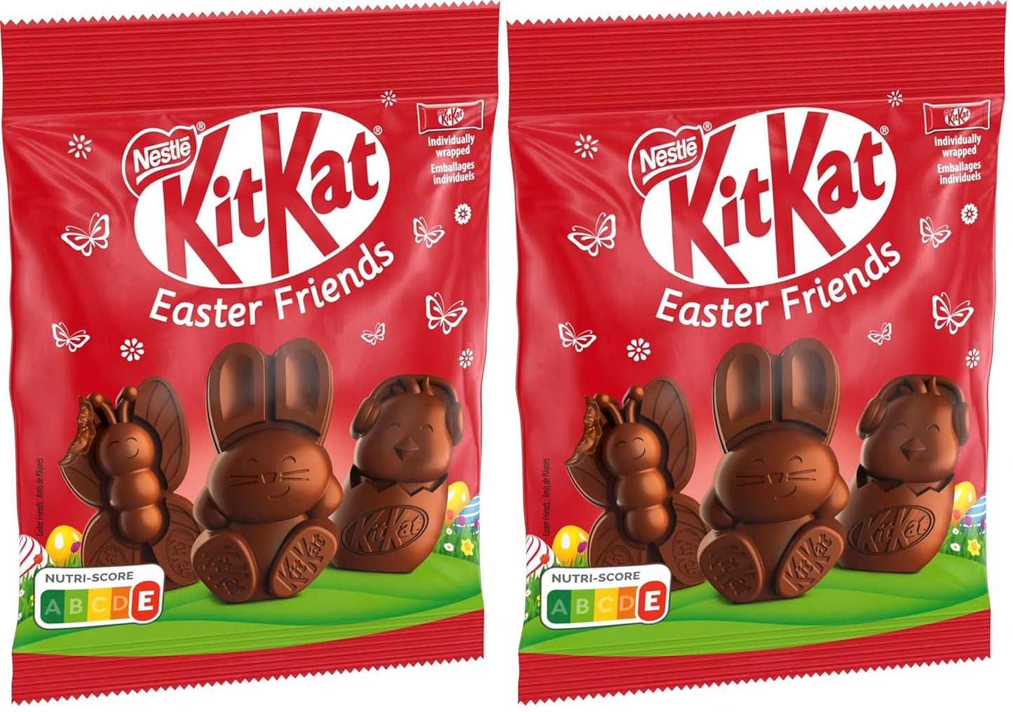 NESTLÉ Easter Friends Mini velikonoční figurky s mléčnou čokoládou s křupavými kousky, balení 2 ks (1 x 65 g)