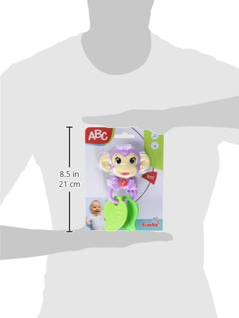 Simba 104010192 - ABC opičí hudební chrastítko, 2 smyslové prvky, s hudební funkcí, 17cm, hračka pro děti, od 6 měsíců Baby Toys Naty Shop