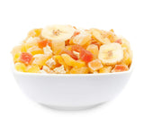 1 x 3 kg směs exotického ovoce kousky kandovaného ovoce papája mango meloun ananas kokos jablko banán nízkotučný nízký obsah soli vegetarián bez lepku bez laktózy Dehydrované produkty Můj obchod 3 kg (1 balení)