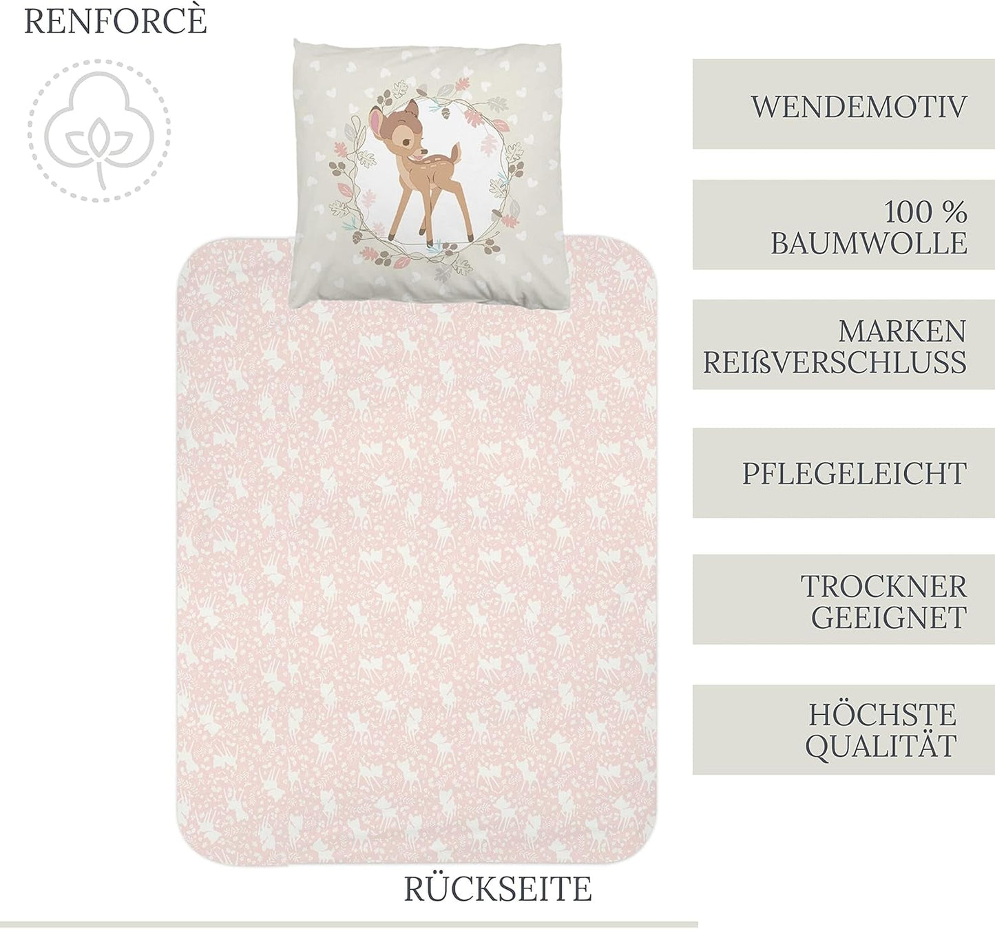 Povlečení pro dívky, Bambi, 100% bavlna Povlečení - dětské Naty Shop