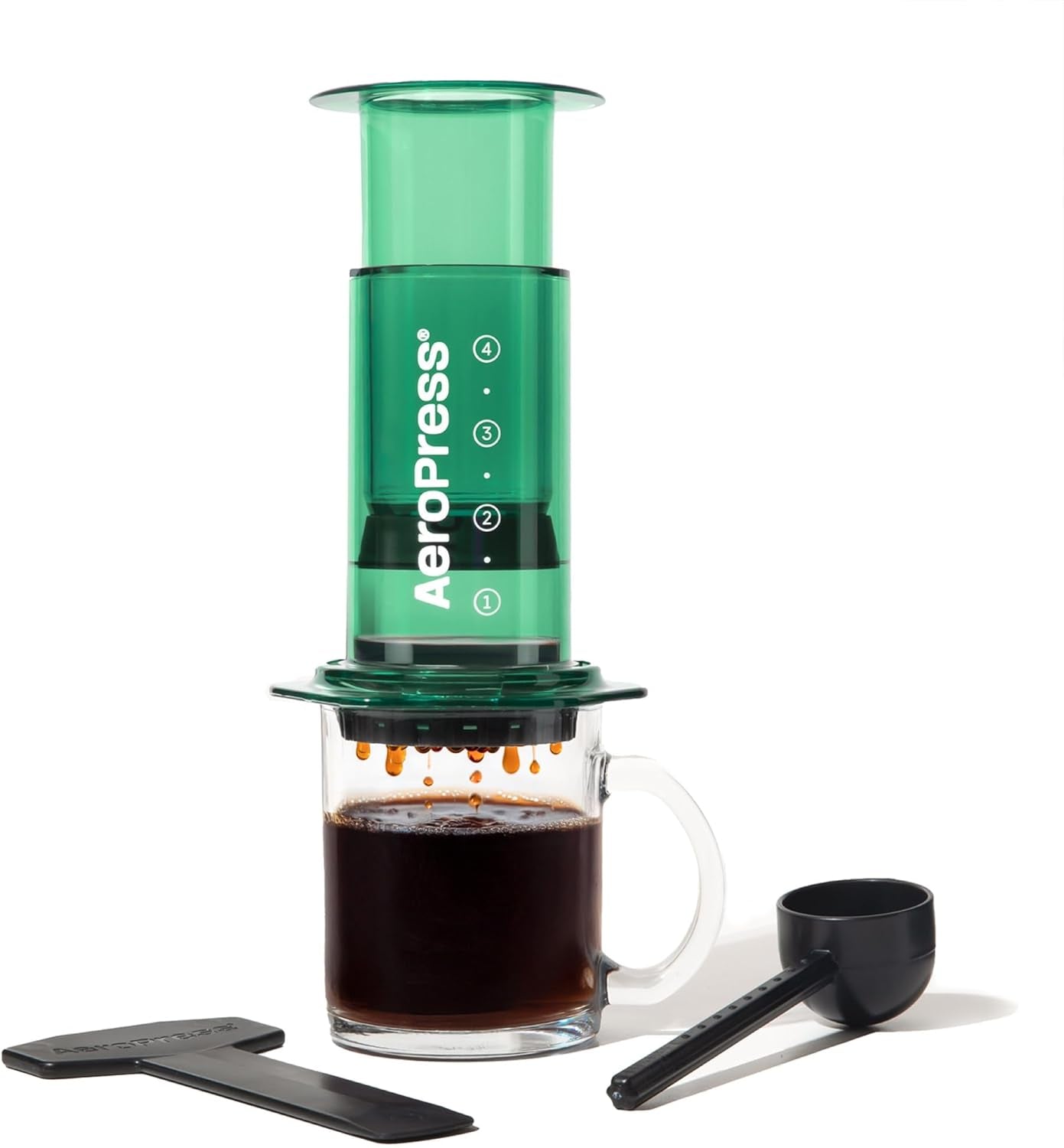 Originální kávovar a espresso AeroPress, přenosný baristický kávovar s komorou, plunžrem a filtry, kávovar Rapid a espresso