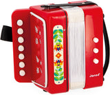 Janod - Akordeon Gioia - Hudební nástroj pro děti - Hraní rolí a raná hudební výchova - S popruhem - Od 3 let, J07654 Jucarii Bebe Naty Shop