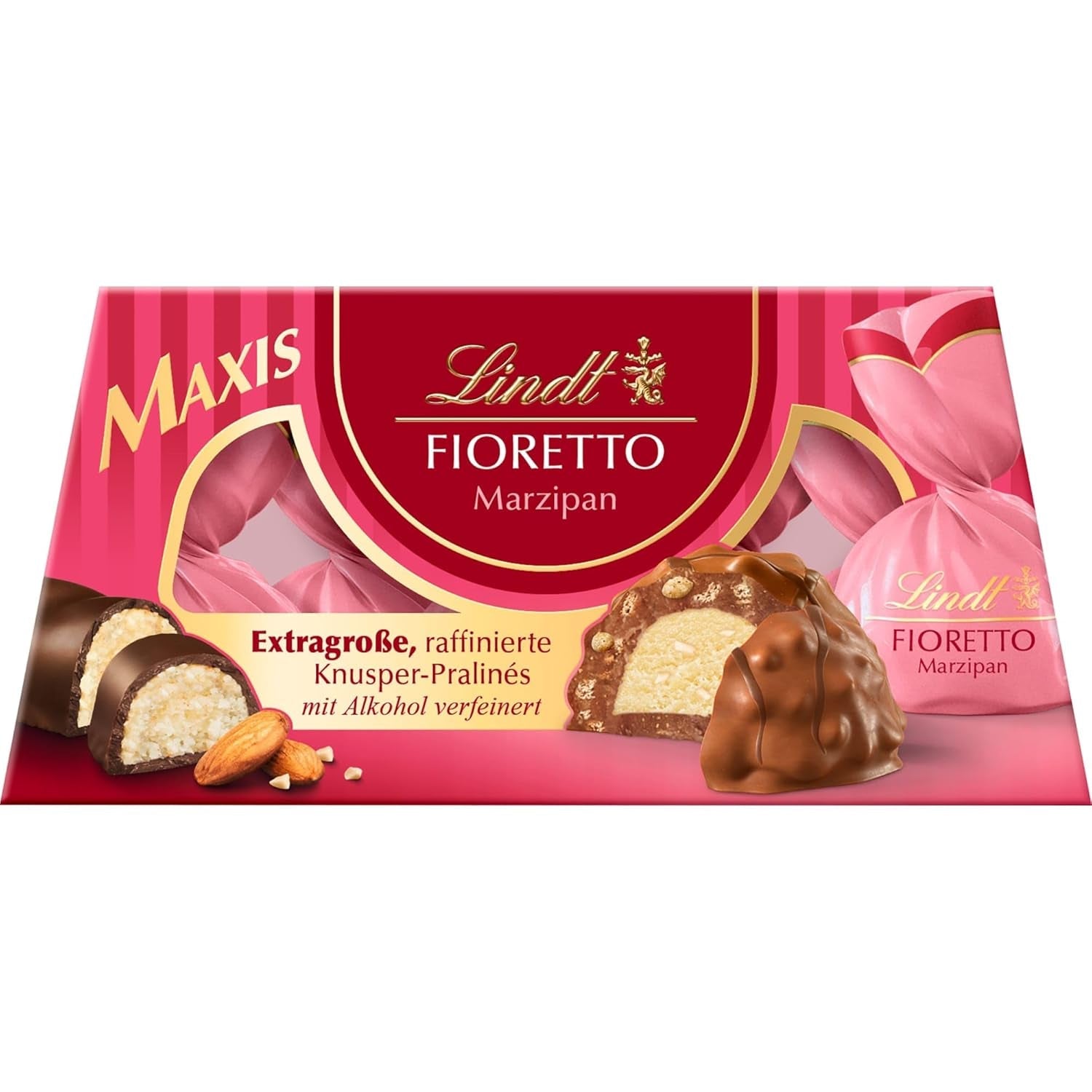 Lindt Čokoláda | Dárková sada FIORETTO Zabaione | 138 g | 6 pralinek z mléčné čokolády s lanýžovou náplní Zabaione a křupavou polevou, obsahující alkohol | Čokoládový dárek