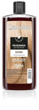 Cameleo - Růžová voda Růžové vlasové tonikum Bez žlutého odstínu Polopermanentní barva na vlasy - pro blond a šedivé vlasy - Barva a péče - Bez parabenů | 200 ml Barva na vlasy Naty Shop Beige 200 ml (1 balení)