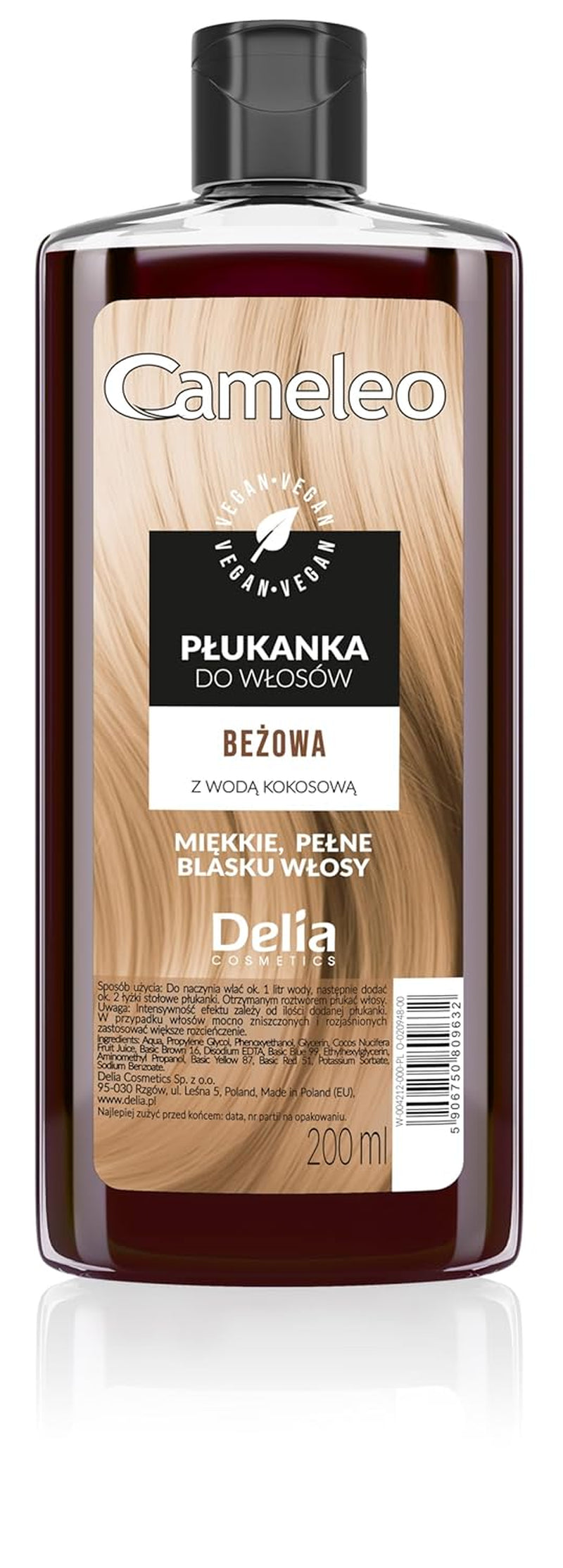 Cameleo - Růžová voda Růžové vlasové tonikum Bez žlutého odstínu Polopermanentní barva na vlasy - pro blond a šedivé vlasy - Barva a péče - Bez parabenů | 200 ml Barva na vlasy Naty Shop Beige 200 ml (1 balení)