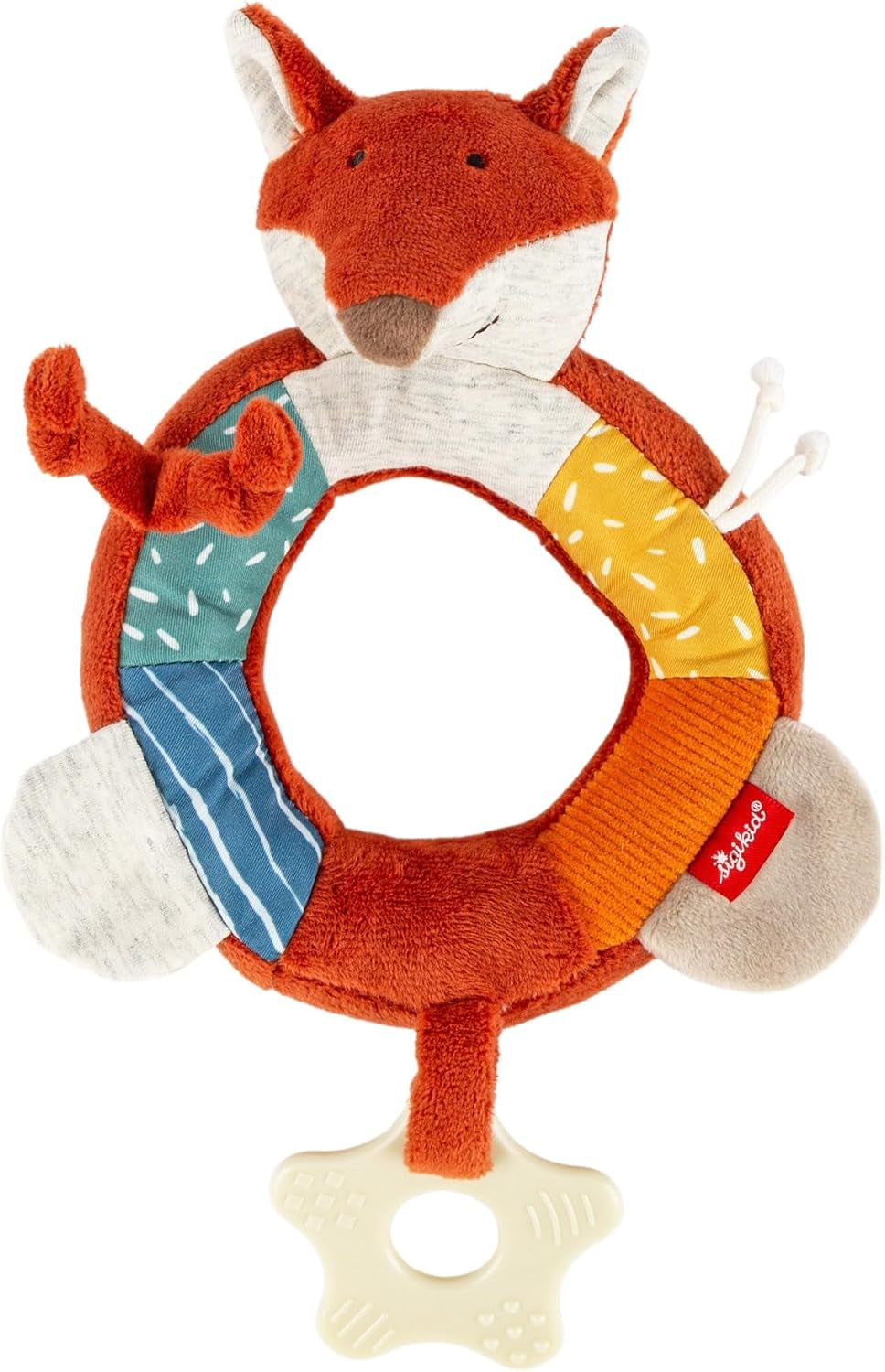 SIGIKID 40490 Aktivní kroužek Baby Activity PlayQ Hračka pro dívky a chlapce pro děti doporučeno od 3 měsíců Multicolor Baby Toys Naty Shop Vícebarevná/liška