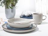 CreaTable, 21016, Modern Scandic Blue-Grey Series, 16dílná sada nádobí, Porcelánová kombinovaná služba, Vhodné do myčky a mikrovlnné trouby, Kvalitní výroba
