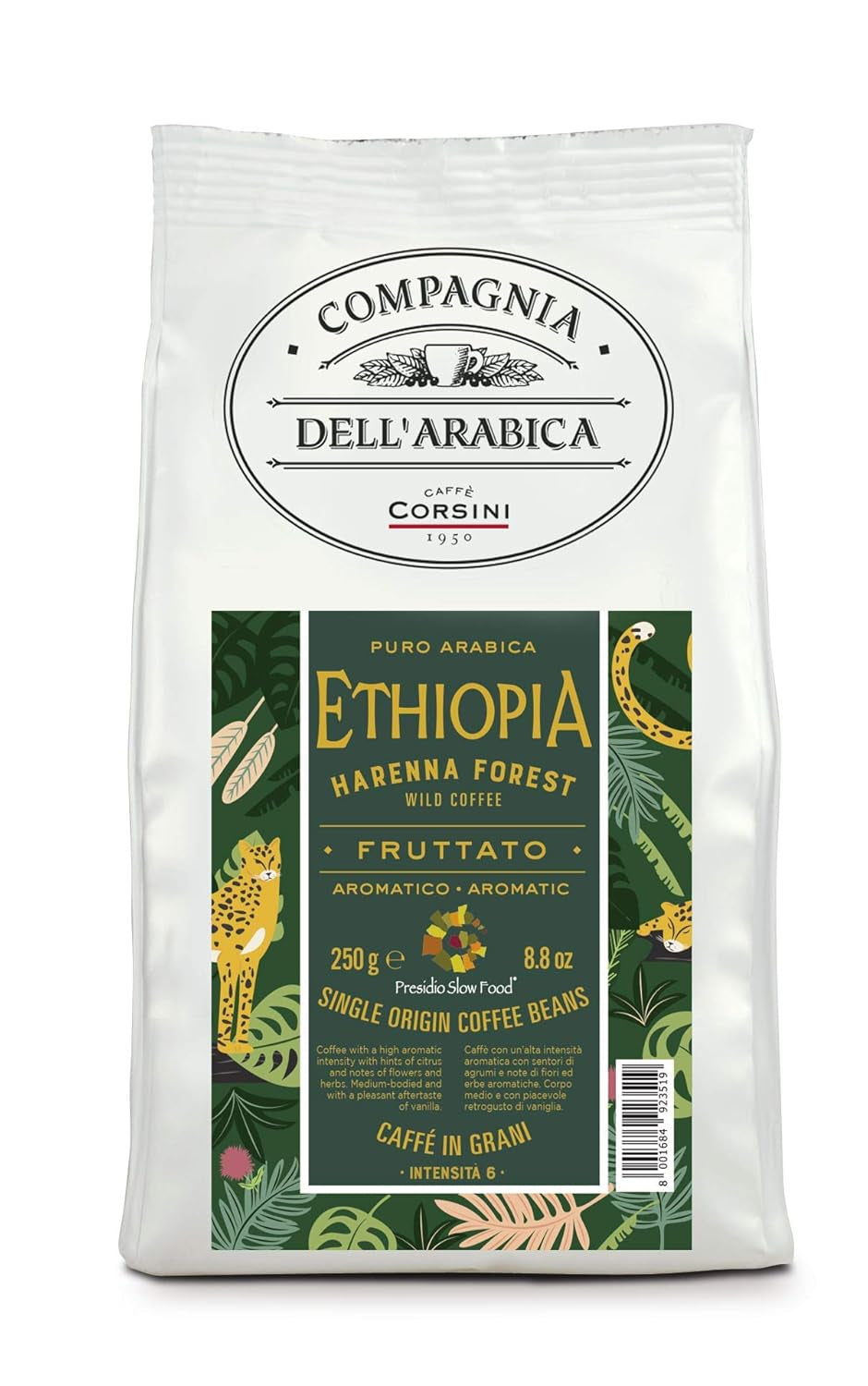 Caffè Corsini - Kaffeebohnen 3x250g Compagnia Dell'Arabica Set Guatemala/Äthiopien/El Salvador, Einzelner Ursprung, celkem 750g